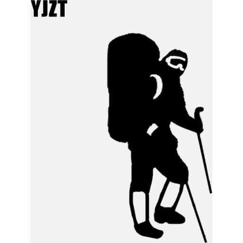 YJZT 7.5*15CM Coolest Outdoor Mountaineers Sport Decor Vinyl Car Sticker Accessories Silhouette C12-1697