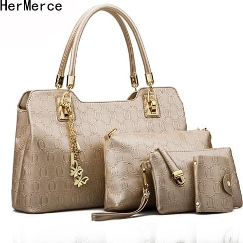 Fashion Handbags 3 Pieces Set Womens Shoulder Bag Handbag Ladies Hand Bags Solid High Quality Top Handle Bags for Women