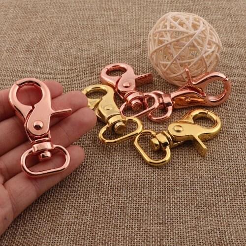 4 PCS Rose Gold/Gold Large Lobster Swivel Clasps Hook Carabiner Snap Buckle Gate Bag Purse Strap Handbag Hook