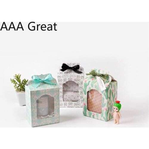 50Pcs/Lot Portable Candy Color Mini Macarons Storage Boxes Lovely Jewelry Gifts Package Protection Box Window Wedding Birthday