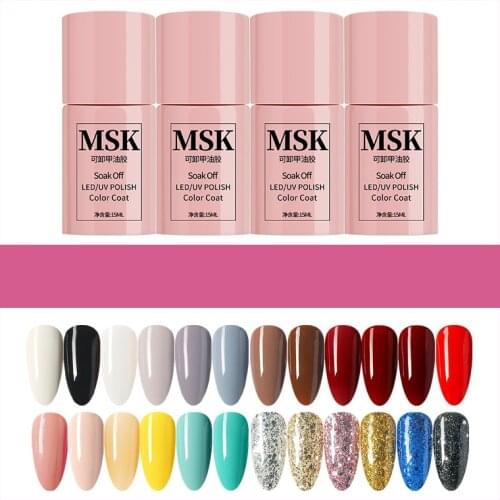 Msk Color Lead 15ML Nail Gel Polish For Baking Nail Art Manicure Semi Permanent UV LED Gel Polish Varnish Nail Gel