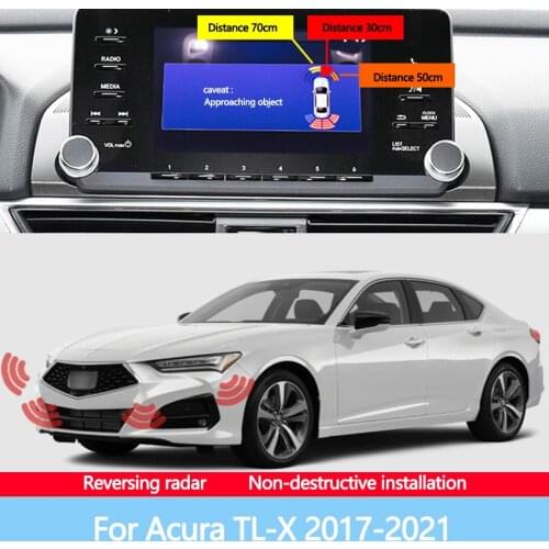 Car Parking Sensor Reverse Backup Radar 8 Probes Beep Show Distance on Display Sensor Video System For Acura TL-X 2017-2021