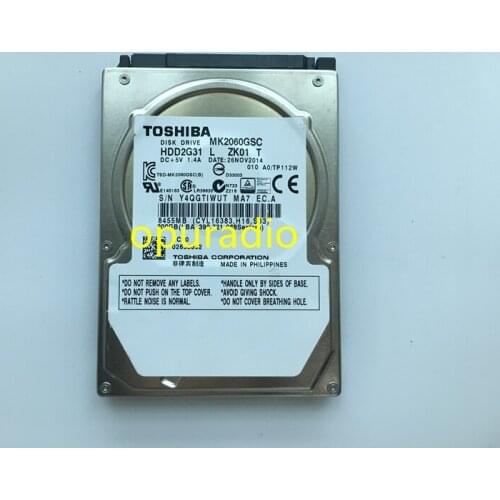 Free post Disk drive MK2060GSC HDD2G31 Y ZL01 DC+5V 1.4A 200GB For BMW Car radio HDD navigation systems