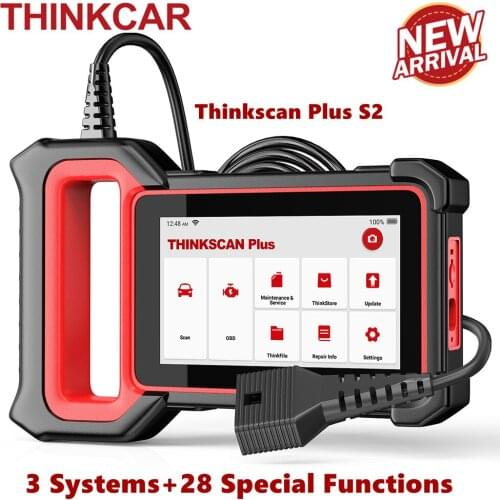 THINKCAR Thinkscan Plus S2 OBD2 Scanner Diagnostic Tools Oil EPB DPF SAS TPMS Reset ABS ECM Airbag System Car Automotive Tools