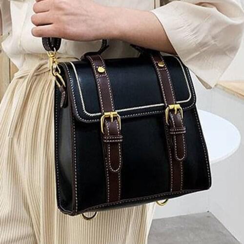 DORANMI Vintage Schoolbag Womens Backpack 2021 Luxury Brand Designed England Style Rucksack Female Book Back Bag Mochila SB637