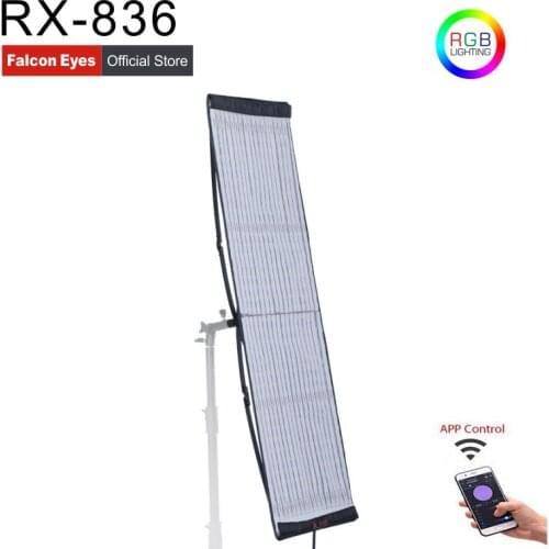 FalconEyes 200W RGB LED Video Fotografia Light Support APP Remote Control Portable 21 Scene Mode Continuous Lighting Lamp RX-836