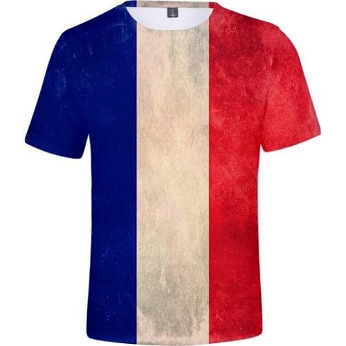 Summer France Flag 3d T Shirts Printed Fashion Men Women T-shirt Casual Short Sleeve Unisex Harajuku 3D T-shirts Tee Shirt Tops