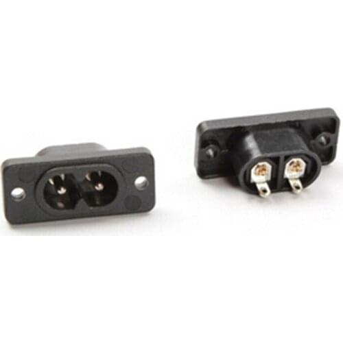 IEC320 C8 2 Terminal Power Plug Inlet Socket AC 250V 2.5A M03 dropship