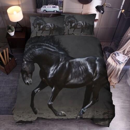 3d Print Horse Bedding Sets Sex Tail Comforter Cover Set Quilt Duvet Cover Pillow Bed Linen Bedroom Decor Pattern NO Bed Sheets