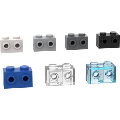 10PCS Bricks 11211 1x2 single Side with adapter Bump DIY Assembles brick Building Blocks Bulk Model City Classic Kids Toys