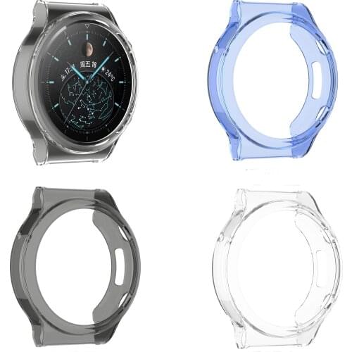 TPU Soft Case Shell Full Edge Frame Glass Screen Protector For Huawei GT 2 Pro Sport Smart Watch GT2 Protective Bumper Cover
