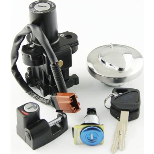 Motorcycle Seat Lock Key Set Fuel Gas Cap Kit Ignition Switch For Honda CB400SS CB 400 SS, Fuel Tank Cover , High Quality Parts