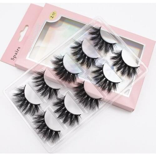 5 Pairs False Lsahes Long Messy And Fluffy 15MM-20MM Long Natural Lashes 13 Styles 3d Faux Mink Retail Lashes Makeup Eyelashes