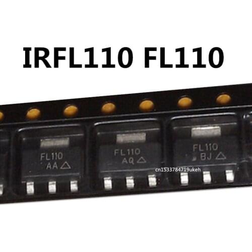 Original 5pcs/ IRFL110TRPBF IRFL110 FL110 SOT-223 1.5A/100V MOSFET