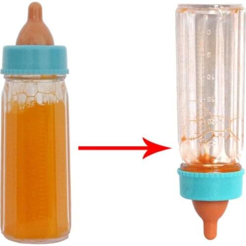 Plastic Liquid Disappearing Feeding Bottle Funny Strange Magic Milk Bottle Baby Magic Props Dolls Magic Toys Accessories
