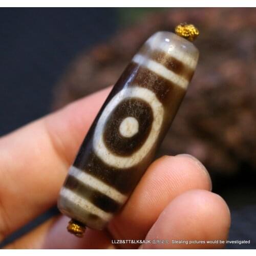 Power Energy Tibetan Old Agate Heaven&Earth Harmonious Symbolize dZi Bead Amulet Pendant AAA ZY Timestown UPD519A22