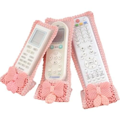 3 Pieces/set Remote Control Covers Cute Cartoon Bow Air Conditioning TV Remote Control Dust-proof Cover Rotective Shell E0938