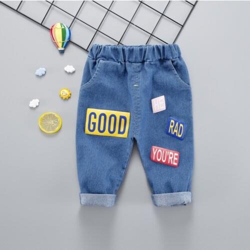 IENENS Baby Boys Straight Jeans Trousers Toddler Girl Denim Pants Children Kids Loose Long Pants Bottoms Clothing 1 2 3 4 Y