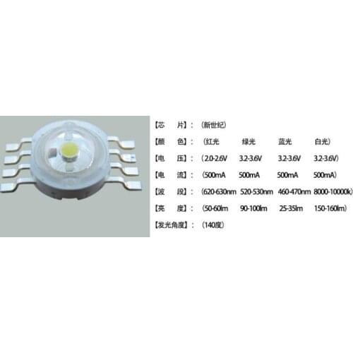 High power 2/4/8/12W RGBW led diode for stage light