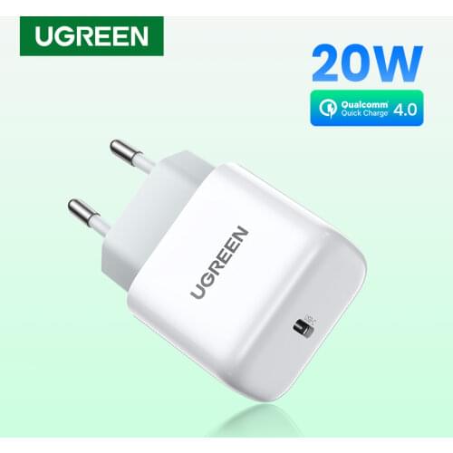 UGREEN Mini PD Charger 20W USB C Charger for iPhone 12 11 Fast Charging USB Charger for Samsung S10 Xiaomi Mobile Phone Charger
