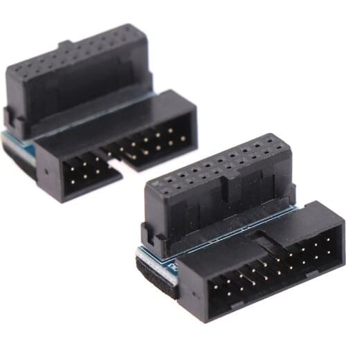 USB 3.0 20pin Male to Female Extension Adapter Angled 90 Degree for Motherboard Mainboard Connector Socket