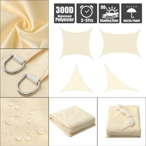 Waterproof Sun Shelter Sunshade Outdoor Sun Sail Canopy Garden Shade Sail Awning Camping Shade Cloth