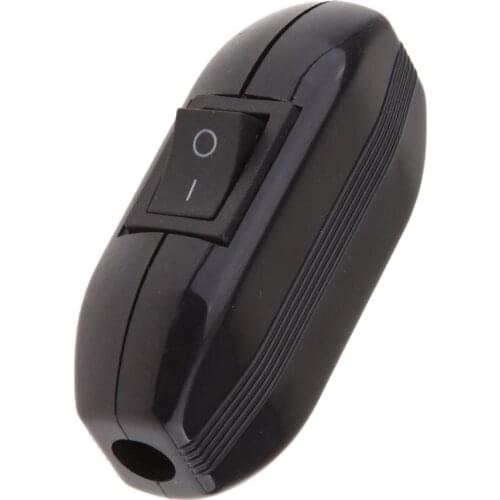 Feed Cord Switch On/Off Bedroom In Line Waterproof Cord Switch AC 250V 6A 3P Rocker Toggle Switch Feed-Through Switch