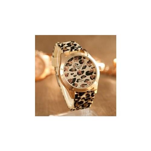 2021 New Fashion Women Watches Leopard Print Silicone Watch Jelly Analog Girl Wristwatch Geneva Dress Relojes Mujer Montre Femme