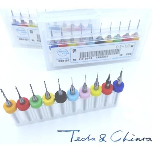 10Pcs 1Set 0.1-1.0 0.3-1.2 0.6-1.5 1.1-2.0 mm PCB Mini Drill Bit tungsten steel carbide for print circuit board cnc Bits Machine