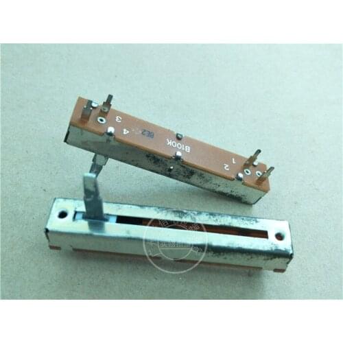 2pcs for ALPHA 72MM sliding fader single potentiometer B100K SL-458N 4 feet handle length 20MMD / mono fader