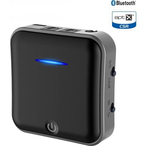 Bluetooth 5.0 Transmitter Receiver APTX HD Low Latency Audio 3.5mm AUX SPDIF Digital Toslink Jack Adapter For Headphones / Car