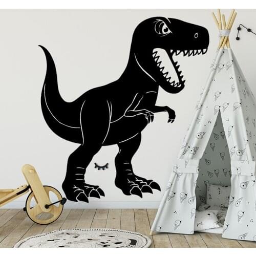 Large T-Rex Dinosaur Rawar Wall Sticker Boy Room Vintage Jurassic World Park Dino Animal Travel Wall Decal Kids Room