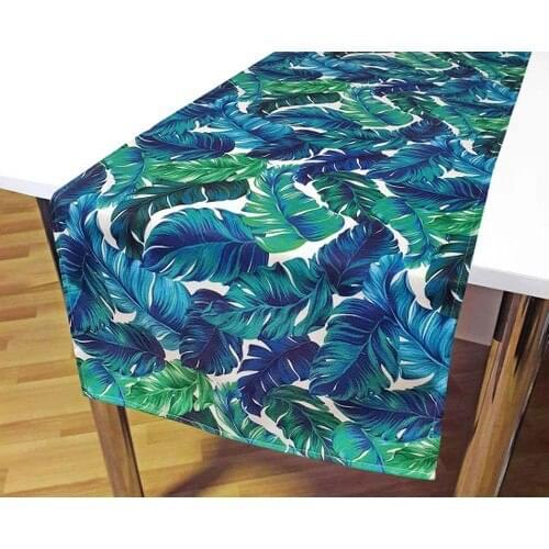 Dekorinyo Banana Leaf Pattern Decorative Runner
