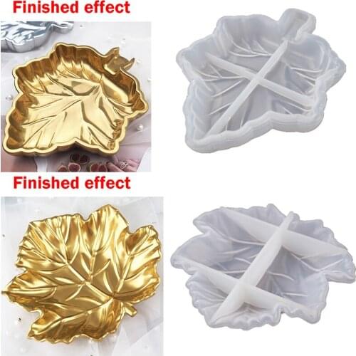 DIY Epoxy Resin Maple Leaf Mold Silicone Mold for Making Ashtray Tray Jewelry Earring Key Chain Entrance Storage Tray Plate