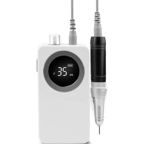 Nail Drill Cordless 35000RPM Manicure Electric Machine Nail Drill Wireless Nail File Pedicure Rechargeable Drill Cordless