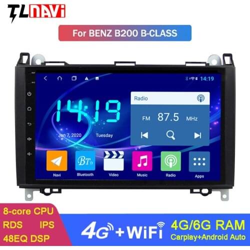 6G+128G Android 10 GPS Head Unit For Mercedes Benz B200 A B Class W169 W245 Viano Vito W639 Sprinter W906 BT Radio
