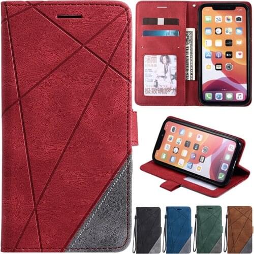 Flip Leather Case For iPhone 12 Pro Max 11Pro Max SE2020 X XS XR XSMax 8Plus 7Plus 6S Plus Wallet Card Slots Holder Stand Cover