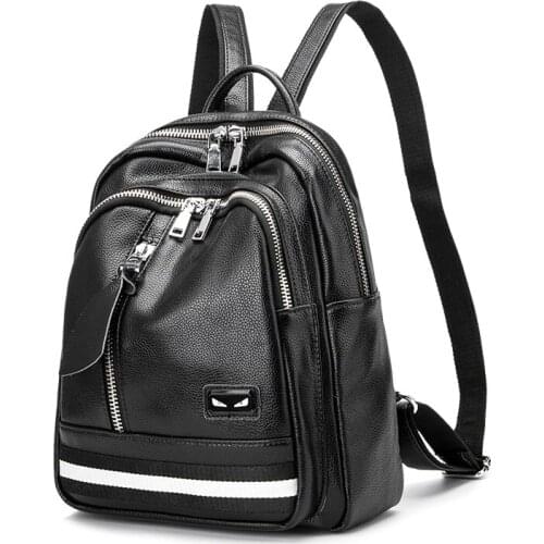 Fashion Women Backpack High Quality Genuine Leather Backpacks For Teenage Girls Bags School Shoulder Bag Female Bagpack