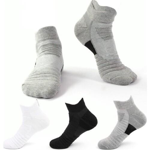 Men Professional Basketball Socks Breathable Cotton Cushion Short Socks Summer Running Shock Absorption Unisex Long Sports Socks