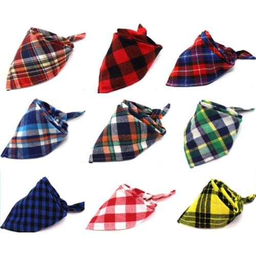 30pcs/lot Mix Cat dog bandana Bibs Scarf Collar Pet Neckerchief Scarf Waterproof Saliva Towel For Medium Large Dogs Accessories