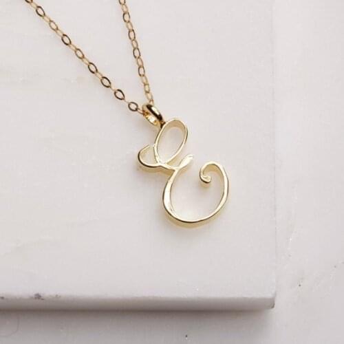 Small letter Label Simple Initial Logo alphabet E Necklace Name Symbol English Initials Letters Charm Pendant Jewelry