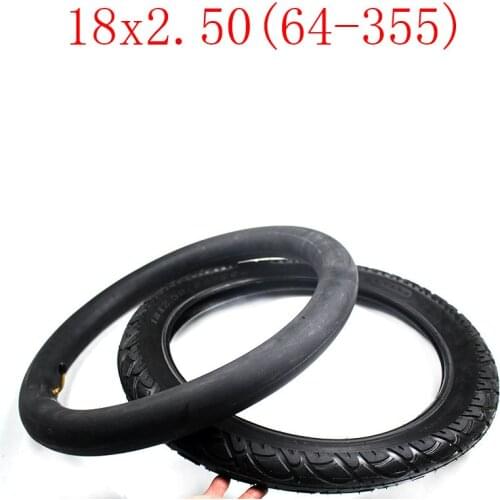 New 18 Inch Electric Bicycle Tire 18x2.50 64-355 Tire Inner Tube Fits Electric Motorcycle Battery Tricycle 18x2.5 Tube Tyre