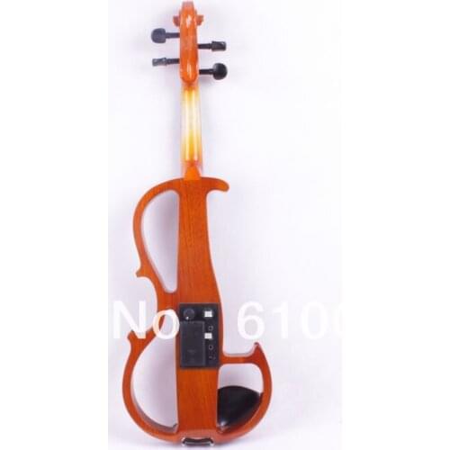 New orange 4 string 16'' Electric Viola Silent Solid Wood Body Powerful Sound Case Bow