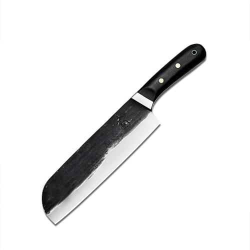 Chinese Style Handmade Craftsman Forged Sharp Santoku Chef Knife Kitchen Multifunctional Cooking Knives Meat Vegetable Cutter