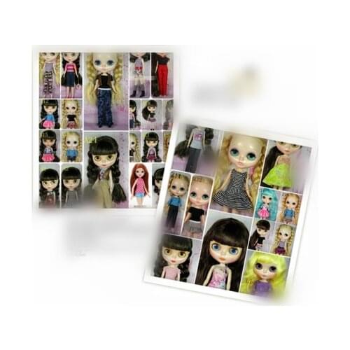 Blyth Doll Clothes Outfit Short Dress Denim Grid Skirt Vest Pants Daily Casual Wear For 1/6 Blythe Accessories Girl`s Toy Gifts