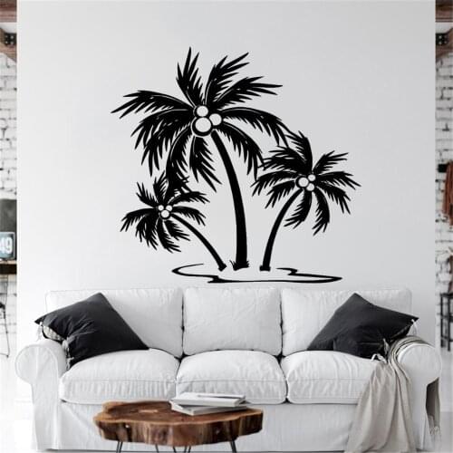 Palm Tree Wall Sticker Coconut Tree Wall Decal Home Decor For Country Club Living Room Vinyl Art Mural Revocable DW6640