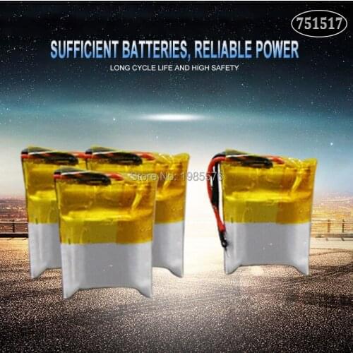 751517 3.7v 100mah Rechargeable Battery for Cheerson CX-10 CX10 CX12 JJ820 V646 V676 JJ810 RC Helicopter RC Quadcopter