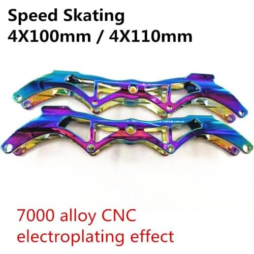 Electroplating Surface Inline Speed Skates Base for 4X110mm 4X100mm 165mm 195mm Mounting 110mm 100mm Skating Wheel Free Shipping