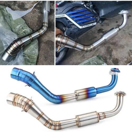 Motorcycle color blue exhaust system intermediate pipe header sliding sleeve is suitable for Yamaha nvx 155 125 nvx155 aerox155