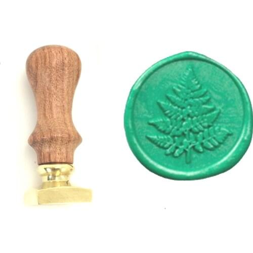 Natural Plant Leaf Wax Stamp Exquisite Paint MINI handle,Ancient Seal Retro Stamp,Personalized Stamp Wax Seal High Quality